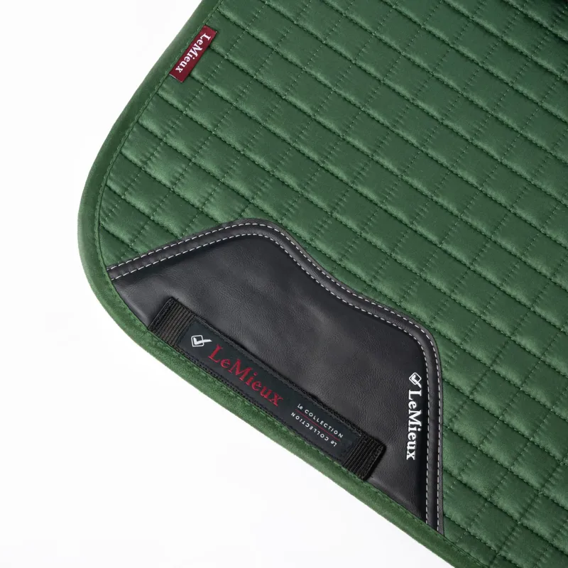LeMieux Pro Sport Suede Dressage Square - Hunter Green-4