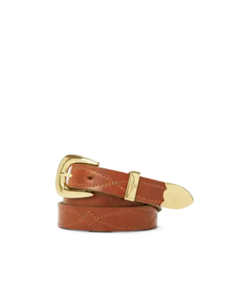 RMW Cate Stitched Belt - Tan