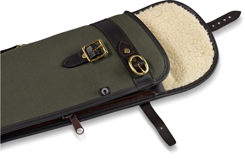 Croots Rosedale Canvas Shotgun Slip Flap And Zip - Loden Green-1