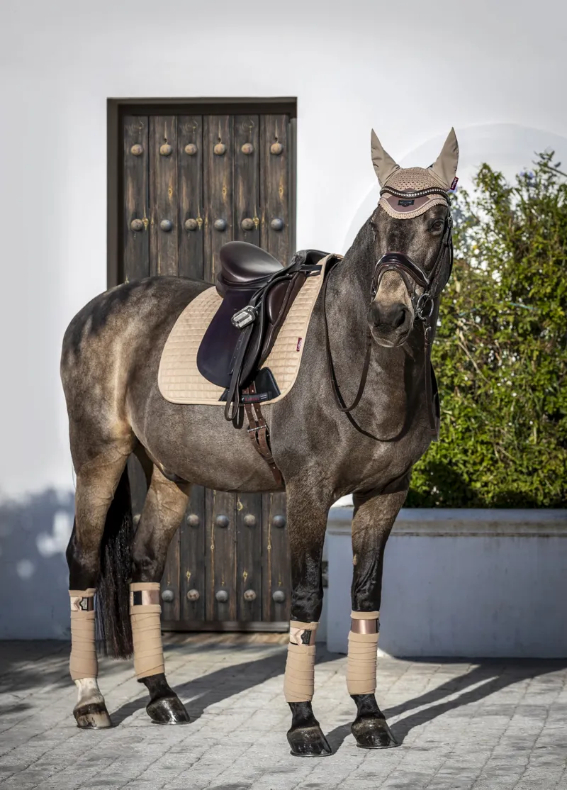 LeMieux Pro Sport Suede Dressage Square - Champagne-1