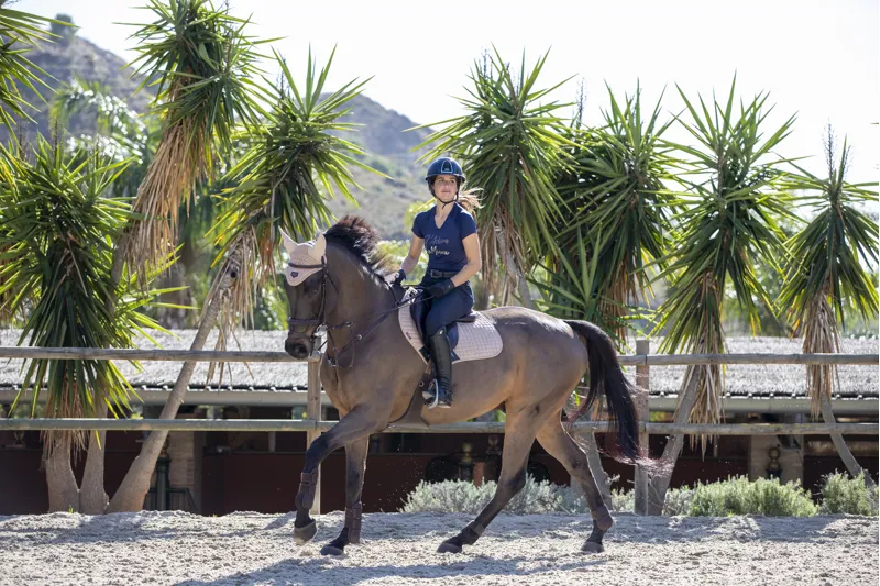 LeMieux Pro Sport Suede Dressage Square - Champagne-2