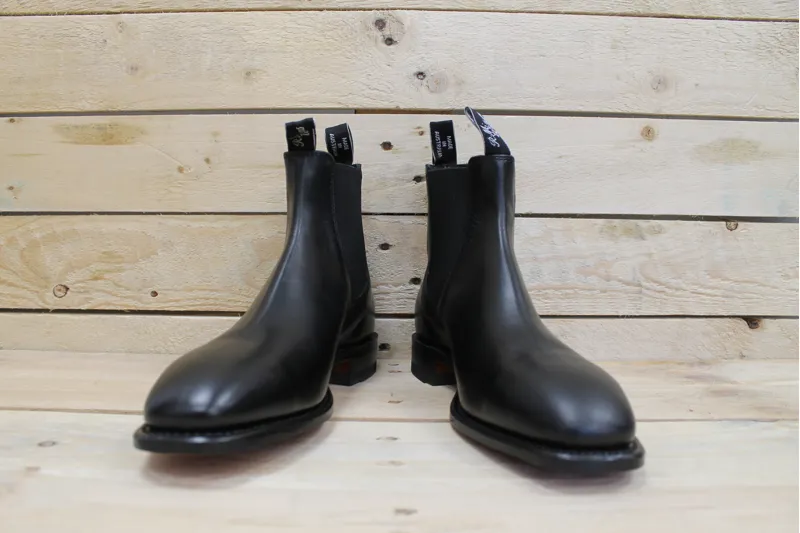 R.M.Williams Classic Craftsman Boots - Leather Sole - Black-1