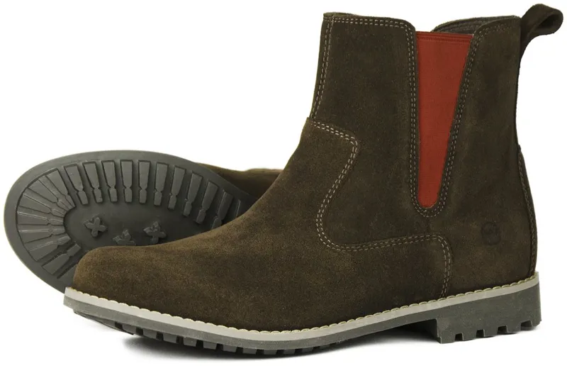 Orca Bay Cotswold Ladies Suede Boot - Brown/ Red
