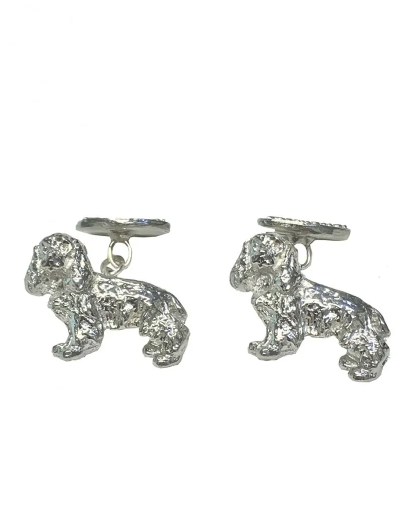Schoffel Cufflinks - Pewter Spaniel