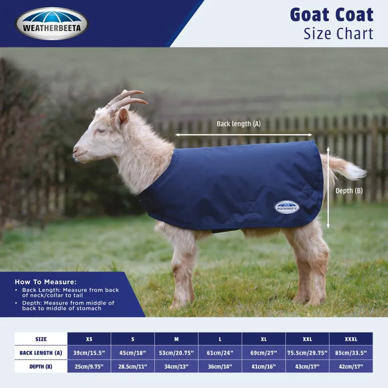 Weatherbeeta Deluxe Goat Coat - Navy-1