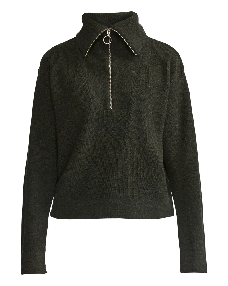 Holebrook Melody T-Neck Sweater - Bottle Green-3