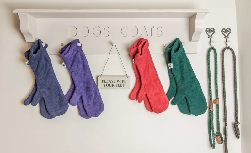 Ruff  and  Tumble Dog Drying Mitts - Brick Red-1