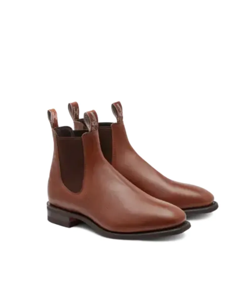 R.M.Williams Kangaroo Craftsman Boots - Rubber Sole - Tanbark - G Width