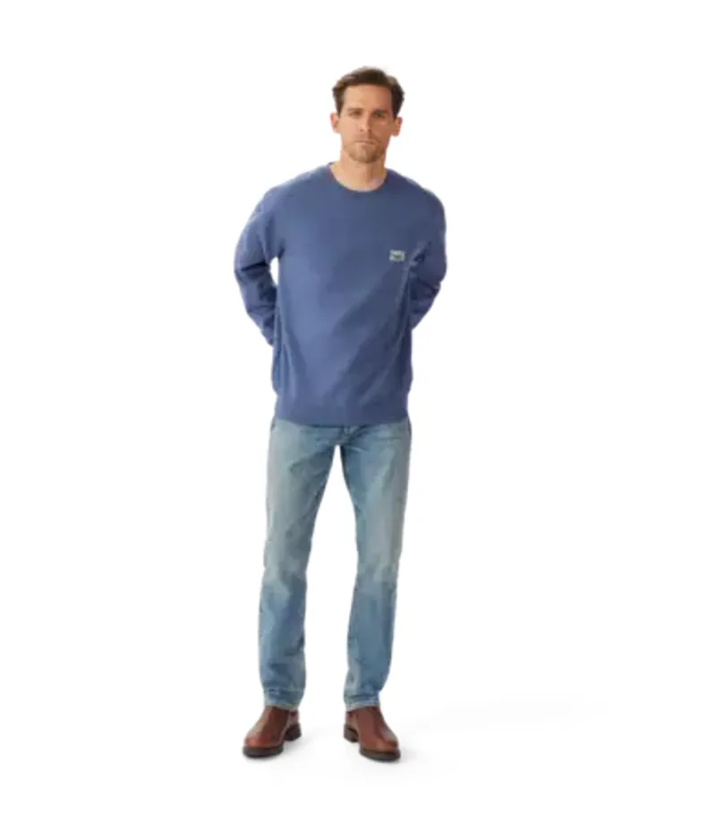 RMW Branded Crew Sweatshirt - Blue-3