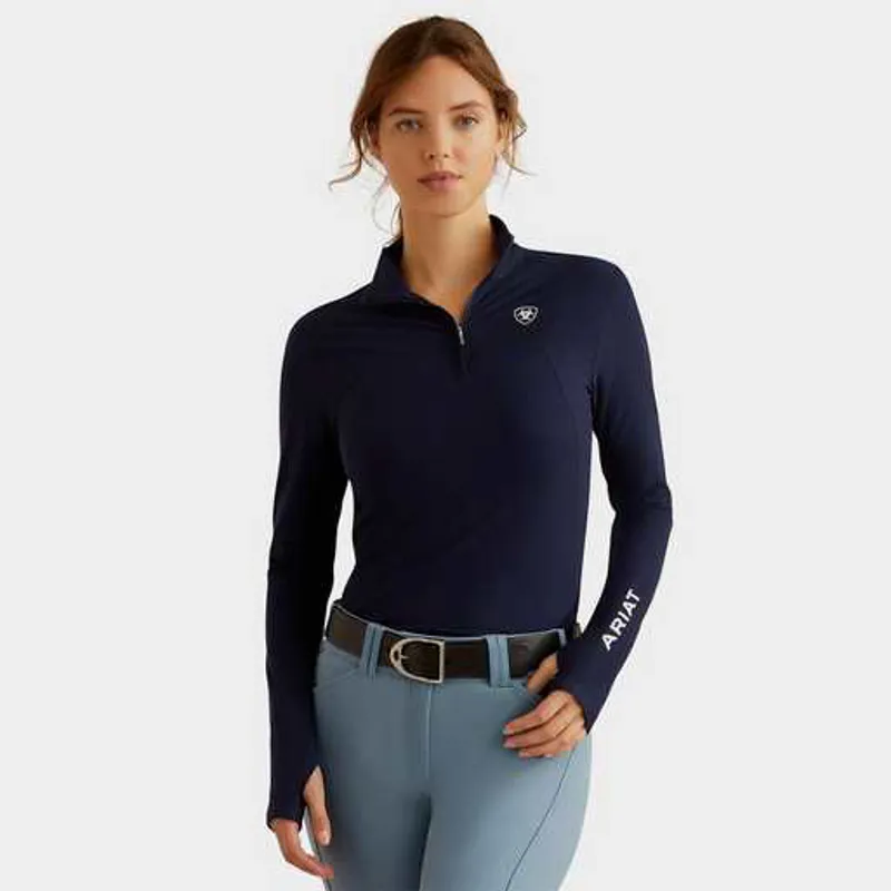 Ariat Ladies Lowell 3.0 1/4 Zip LS Baselayer - Navy Eclipse