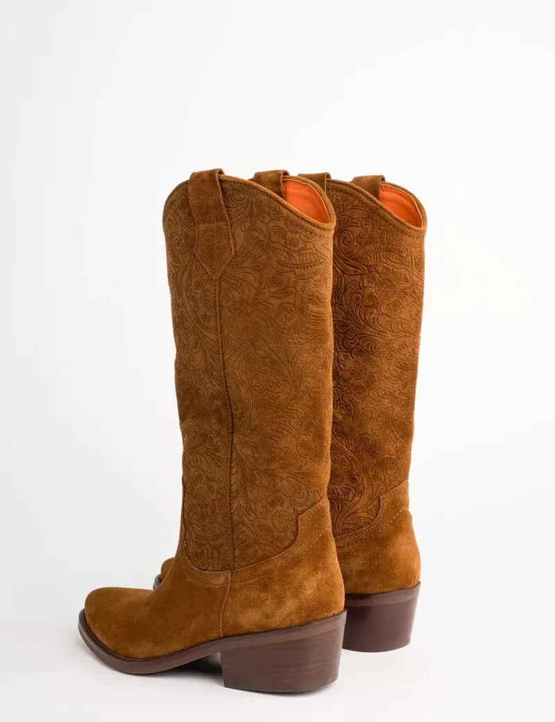 Penelope Chilvers Cordoban Suede Boot - Peat-2