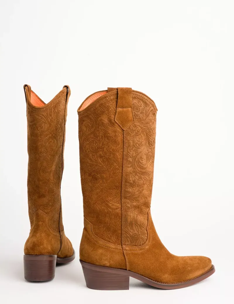 Penelope Chilvers Cordoban Suede Boot - Peat-3