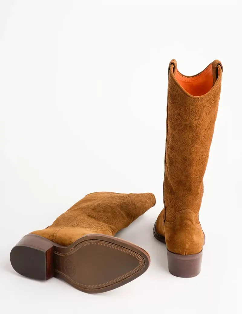 Penelope Chilvers Cordoban Suede Boot - Peat-4