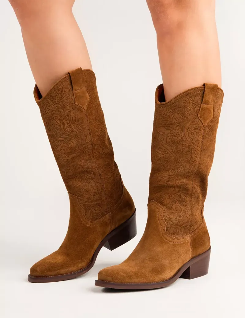 Penelope Chilvers Cordoban Suede Boot - Peat