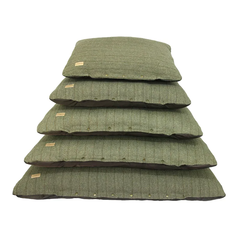 Earthbound Flat Dog Cushion Tweed X- Small-2