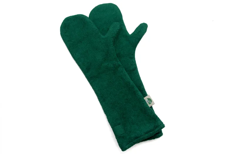 Ruff and Tumble Dog Drying Mitts - Bottle Green