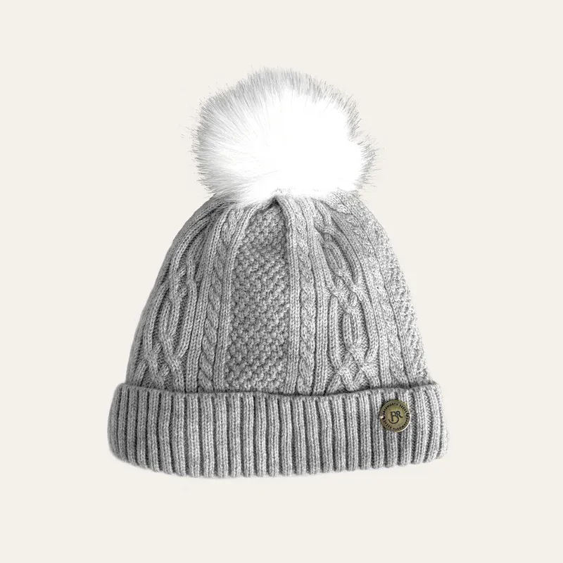 Barkworth Reeve Cadeby 2 Bobble Hat - Light Grey
