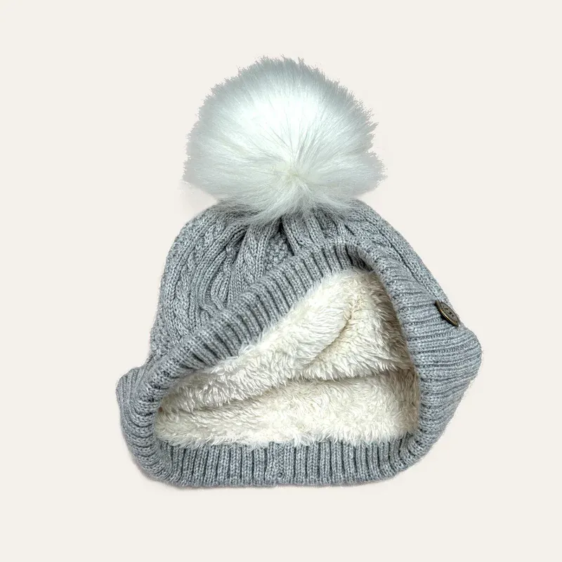 Barkworth Reeve Cadeby 2 Bobble Hat - Light Grey-1