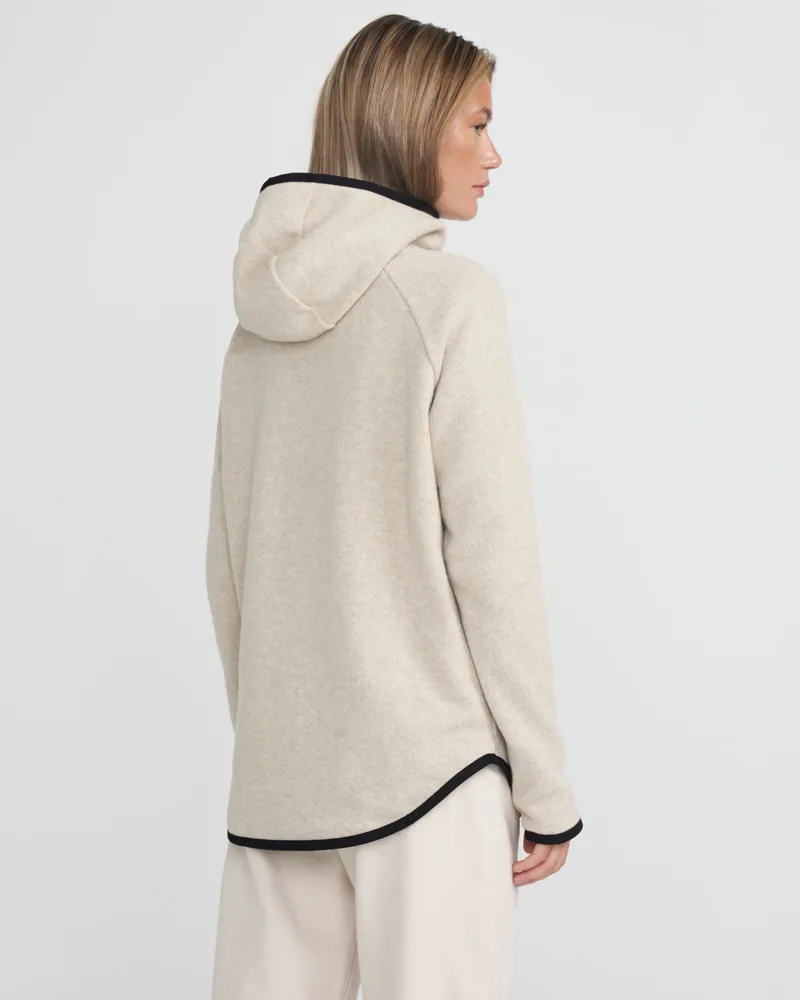 Holebrook Judit Hood Windproof Knitted Sweater - Sand-3