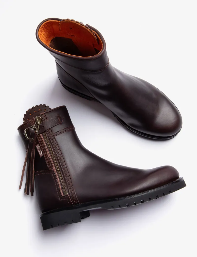 Penelope Chilvers Cropped Lined Tassel Boot - Conker-1