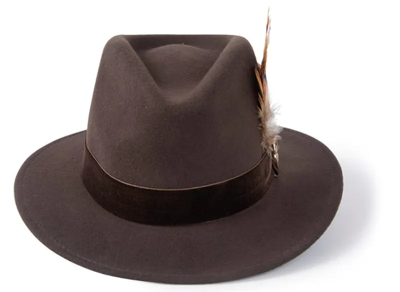 Hicks and Brown Chelsworth Fedora - Brown-1