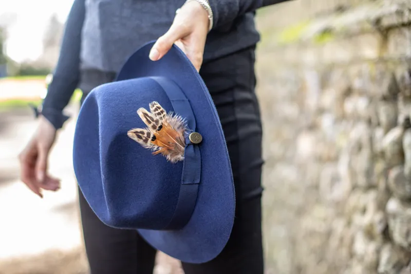 Hicks and Brown Chelsworth Fedora - Navy-7