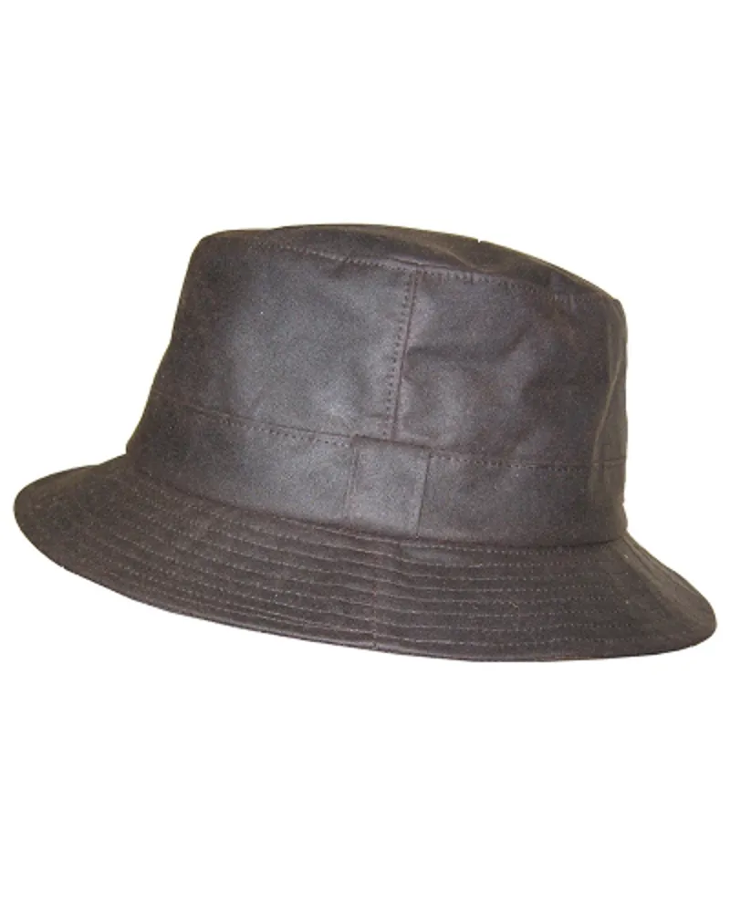 Hoggs Of Fife Waxed Bush Hat - Brown