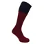 Hoggs Of Fife 1901 Contrast Turnover Top Stockings - Burgundy/Navy
