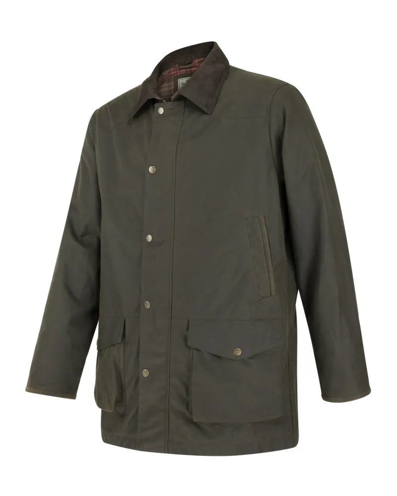 Hoggs Of Fife Caledonia Mens Wax Jacket - Antique Olive