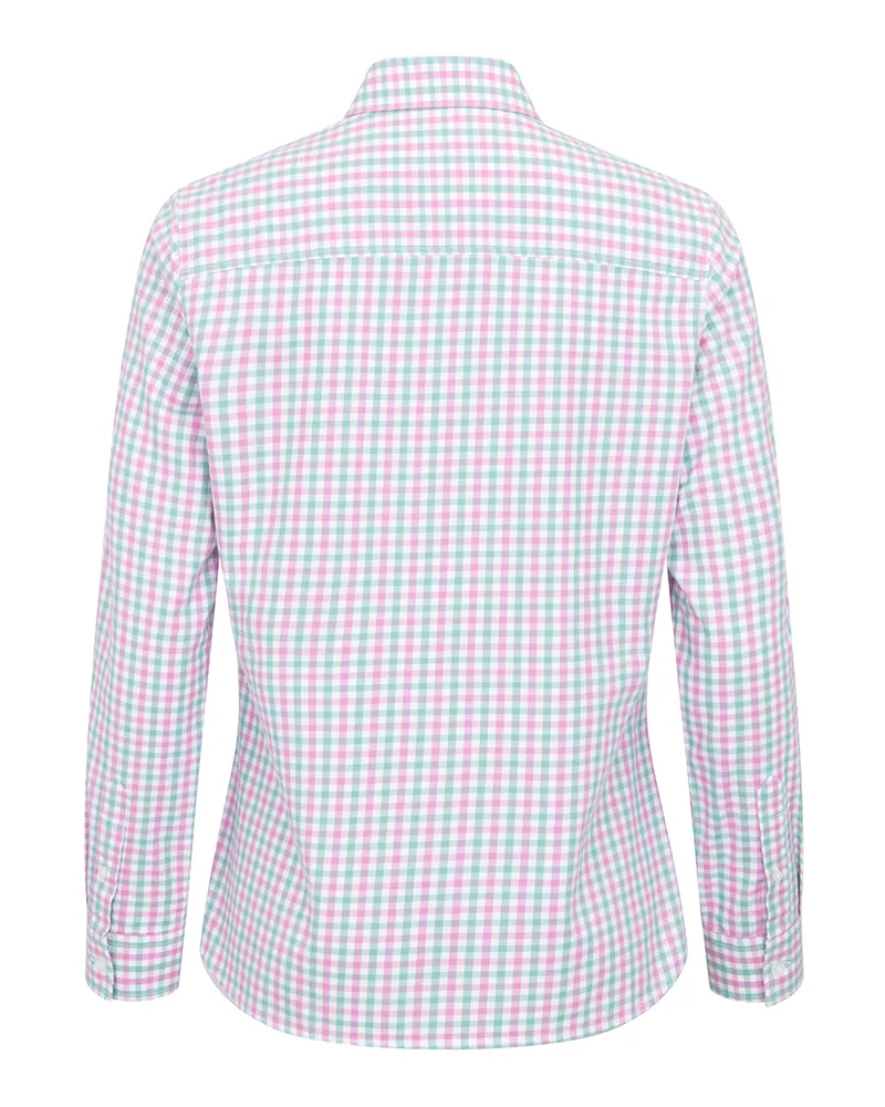 Hoggs Becky II Ladies Cotton Shirt - Seafoam/Candy-1