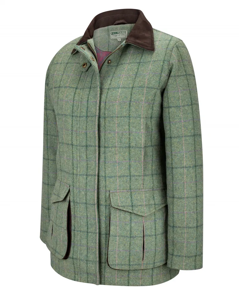 Hoggs Of Fife Roslin Ladies Tech Tweed Field Coat - Spring Bracken