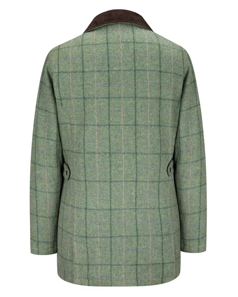 Hoggs Of Fife Roslin Ladies Tech Tweed Field Coat - Spring Bracken-1