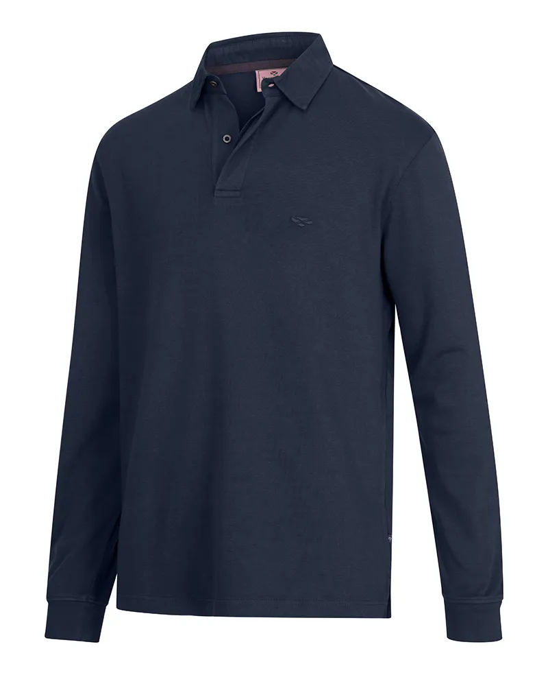 Hoggs Of Fife Heriot Long Sleeve Rugby Shirt - Navy