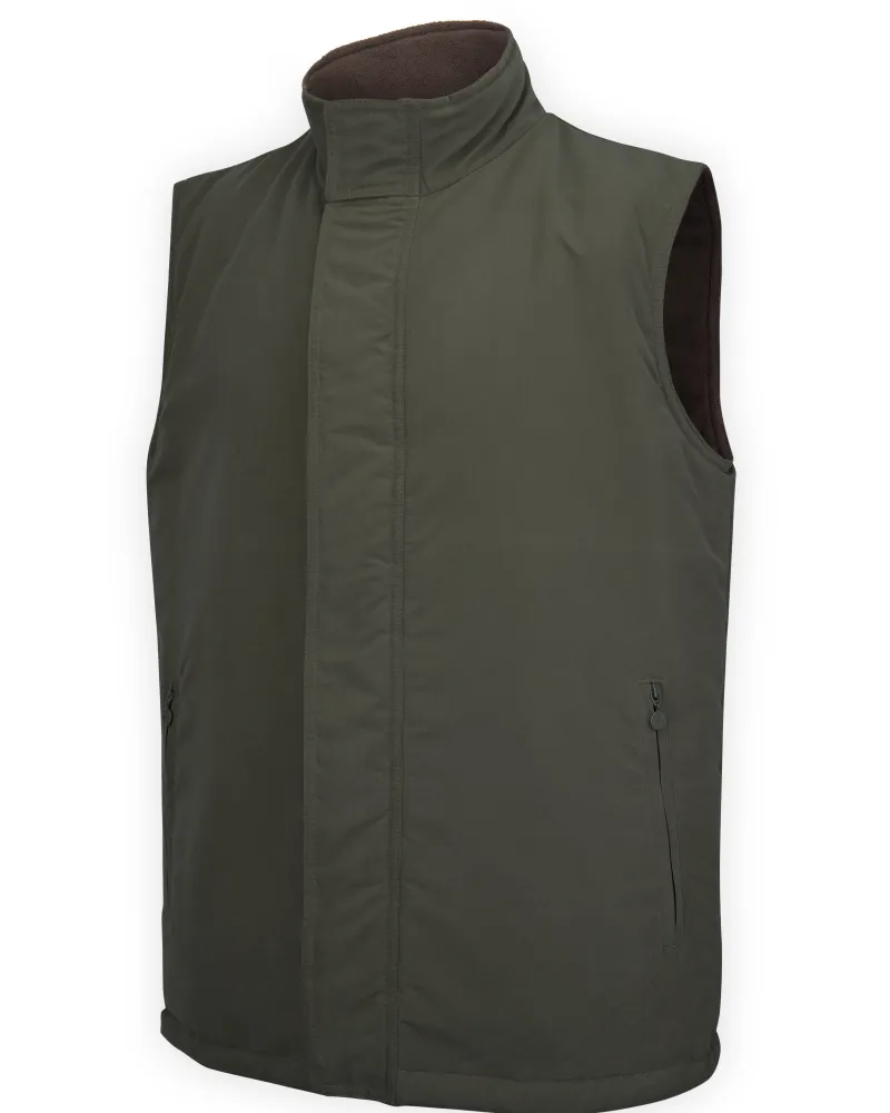 Hoggs Of Fife Breezer Gilet - Loden/Coffee