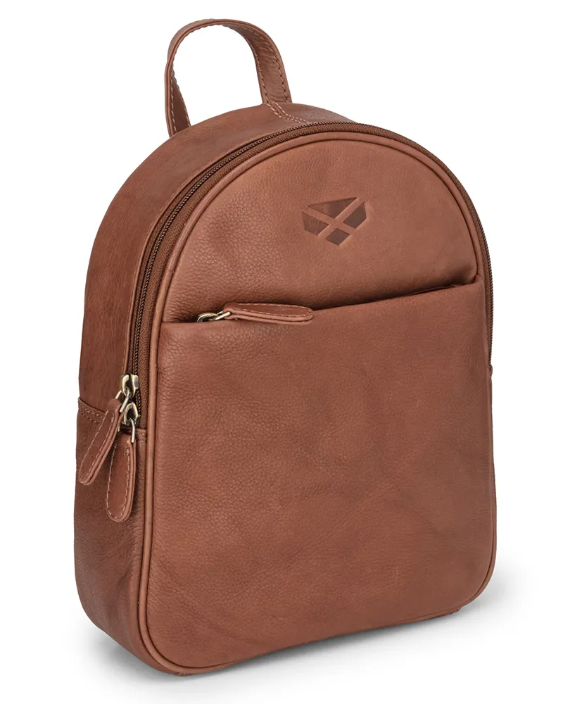 Hoggs Of Fife Monarch Leather Backpack - Hazelnut-1