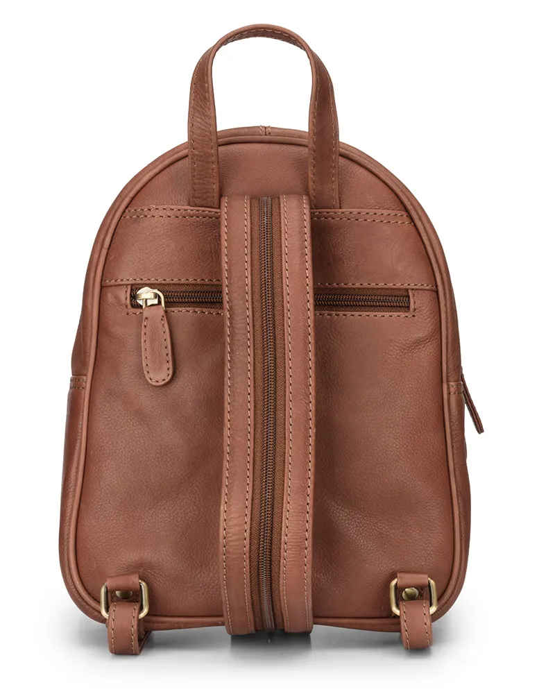 Hoggs Of Fife Monarch Leather Backpack - Hazelnut-2