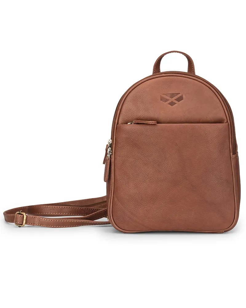 Hoggs Of Fife Monarch Leather Backpack - Hazelnut