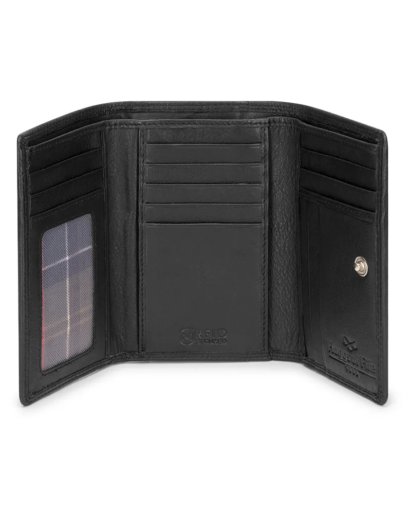Hoggs Of Fife Monarch Leather Bi Fold Purse - Black-2