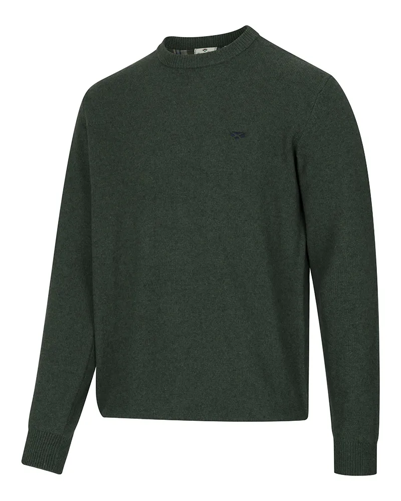 Hoggs Of Fife Stonehaven Crew Neck Pullover - Pine
