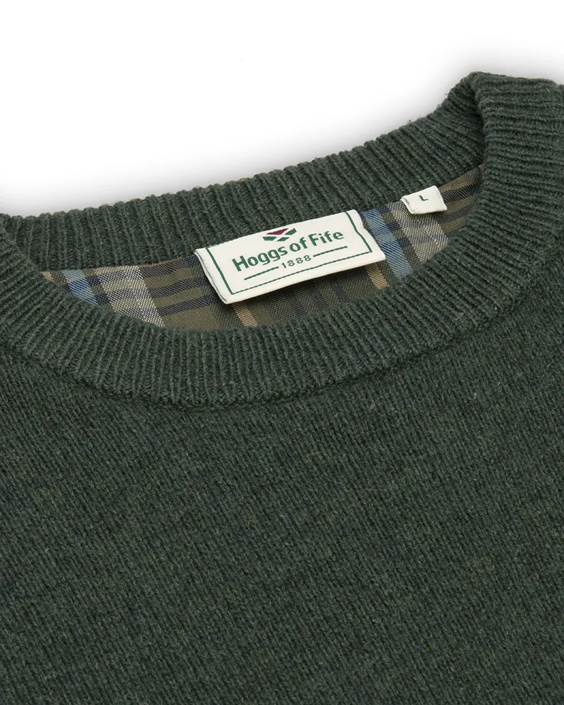 Hoggs Of Fife Stonehaven Crew Neck Pullover - Pine-1