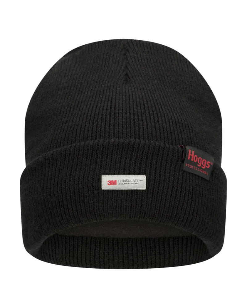 Hoggs Of Fife Knitted Thinsulate Beanie Hat - Black