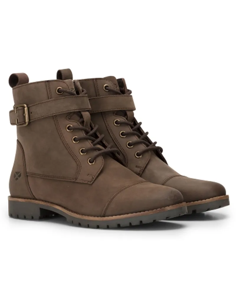 Hoggs Of Fife Ladies Bridle Buckle Boot - Brown-2