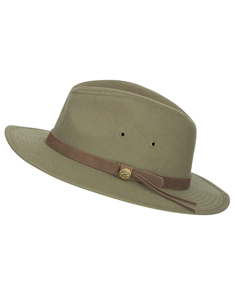 Hoggs Of Fife Panmure Canvas Foldable Hat - Khaki