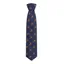 Hoggs Boxed Silk Tie With Pheasants - Navy