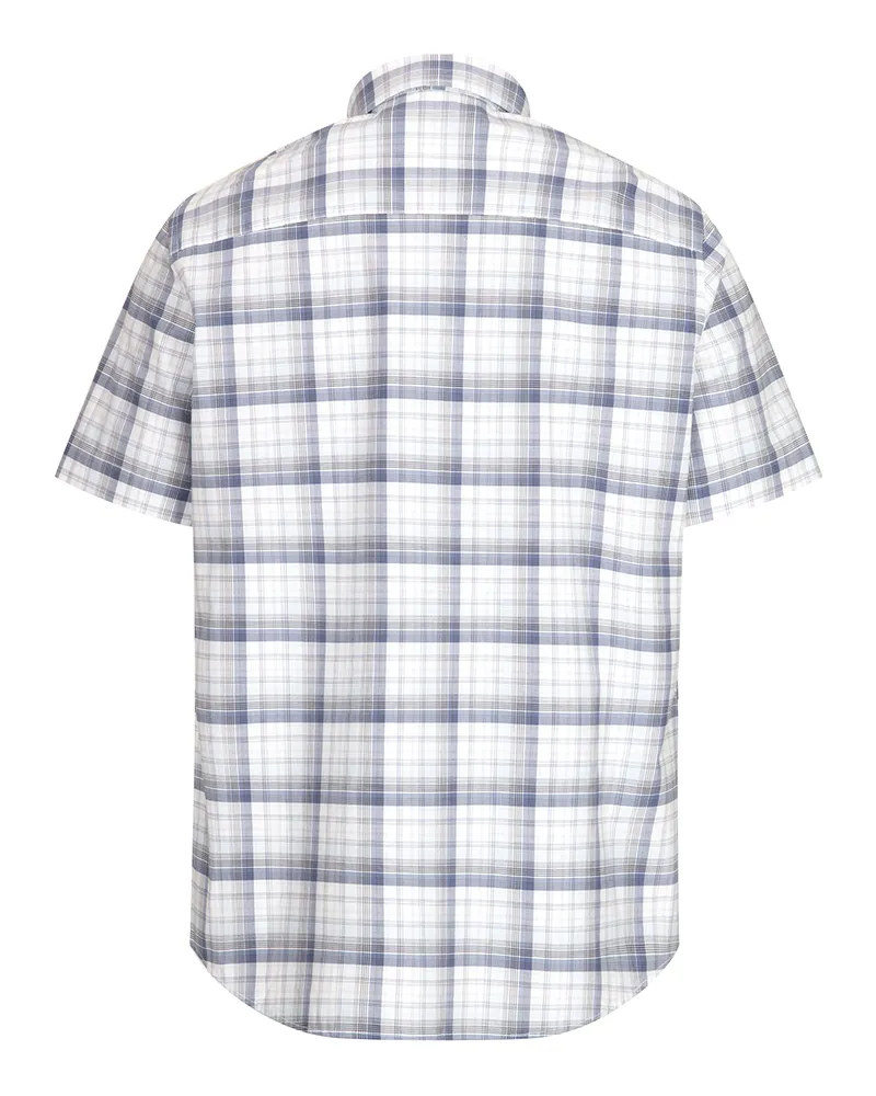 Hoggs Of Fife Tresness Short Sleeve Cotton Shirt - Blue Check-2