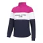 Hoggs Dumfries 1888 Ladies 1/4 Zip Sweatshirt - Berry/White/Navy