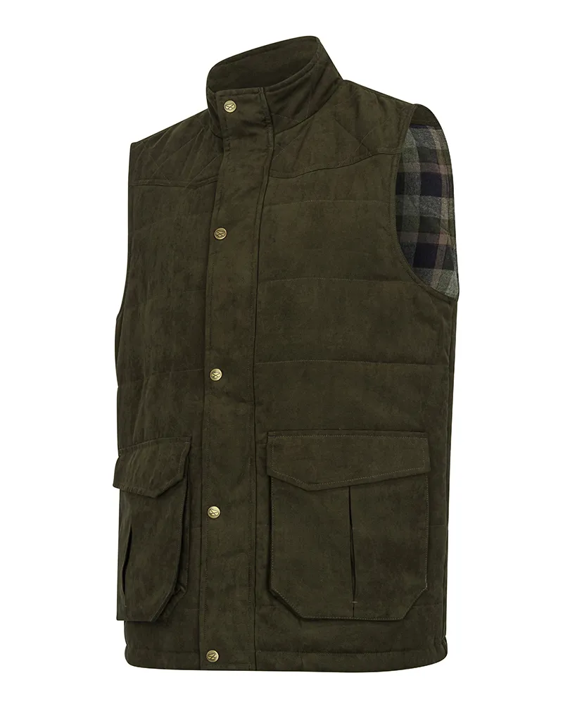 Hoggs Of Fife Glenbervie Quilted Gilet - Loden-1