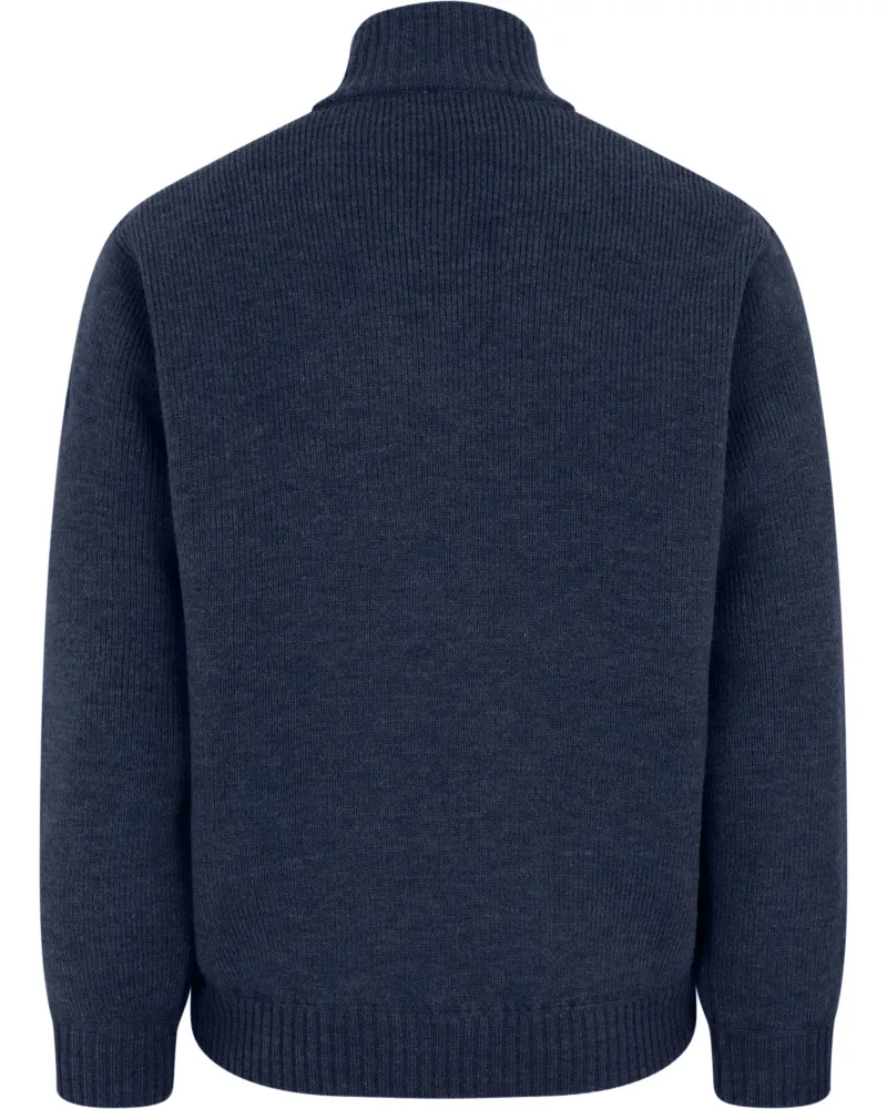 Hoggs Of Fife Hebrides II Zip Neck WP Pullover - Storm Blue-1