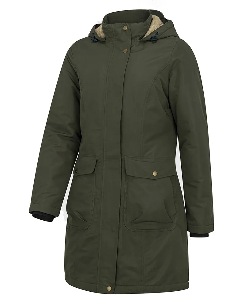 Hoggs Of Fife Walker Ladies Long Coat - Fern Green