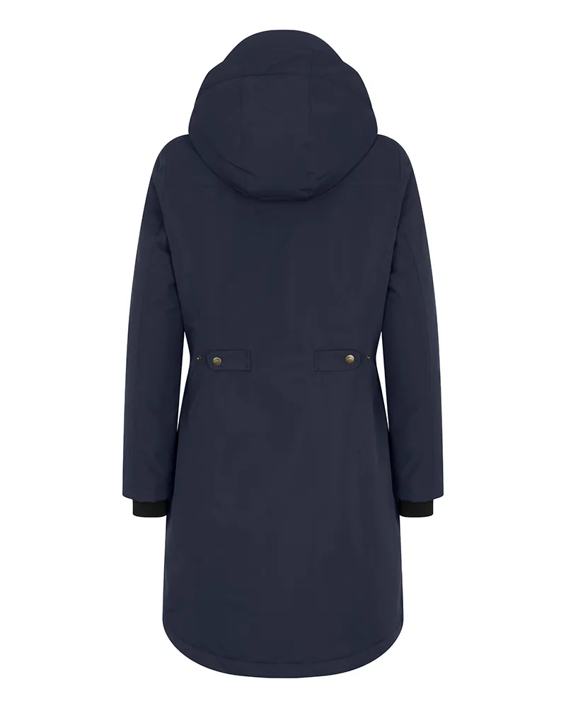 Hoggs Of Fife Walker Ladies Long Coat - Ink Navy-2